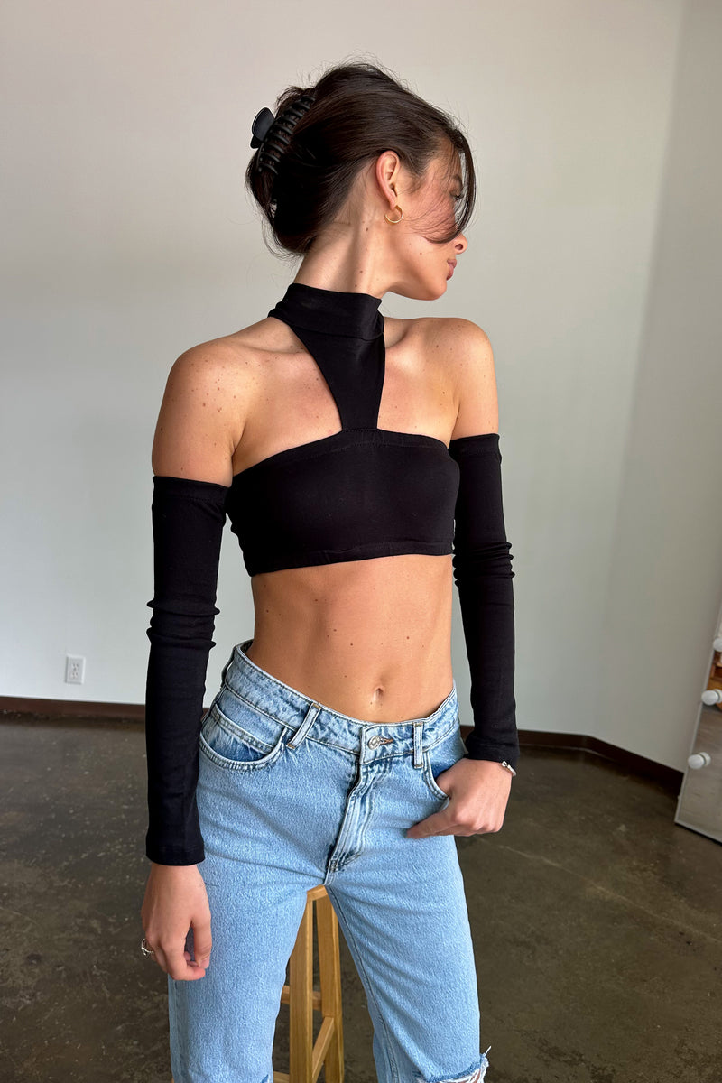 Ophelia Cut Out Crop with Separate Sleeves