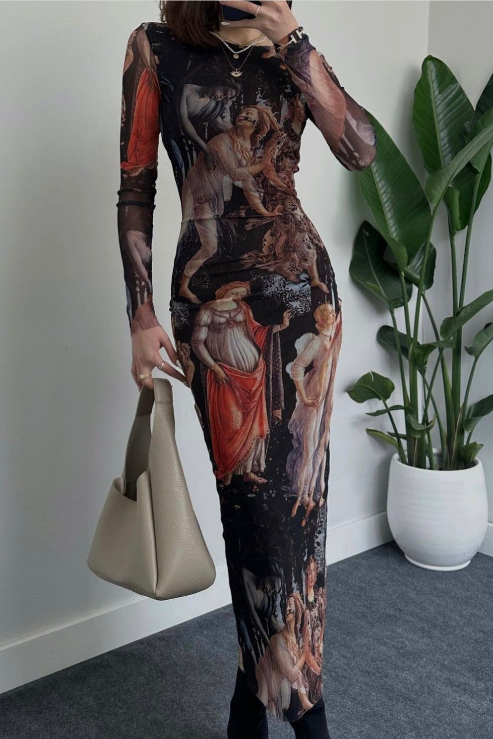 Angel Printed Mesh Maxi Dress – Maya Lee Boutique Angel Printed Mesh Maxi Dress – Maya Lee Boutique