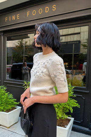 Novalee Short Sleeve Jewel Sweater