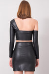 Kendall Faux Leather Crop Top