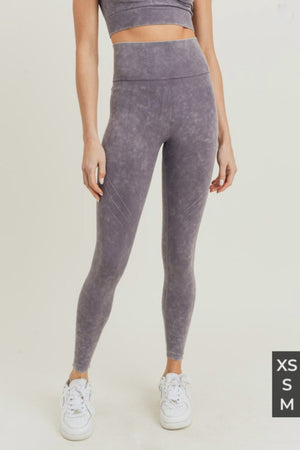 Waves and Crosses Mineral Wash Seamless Leggings