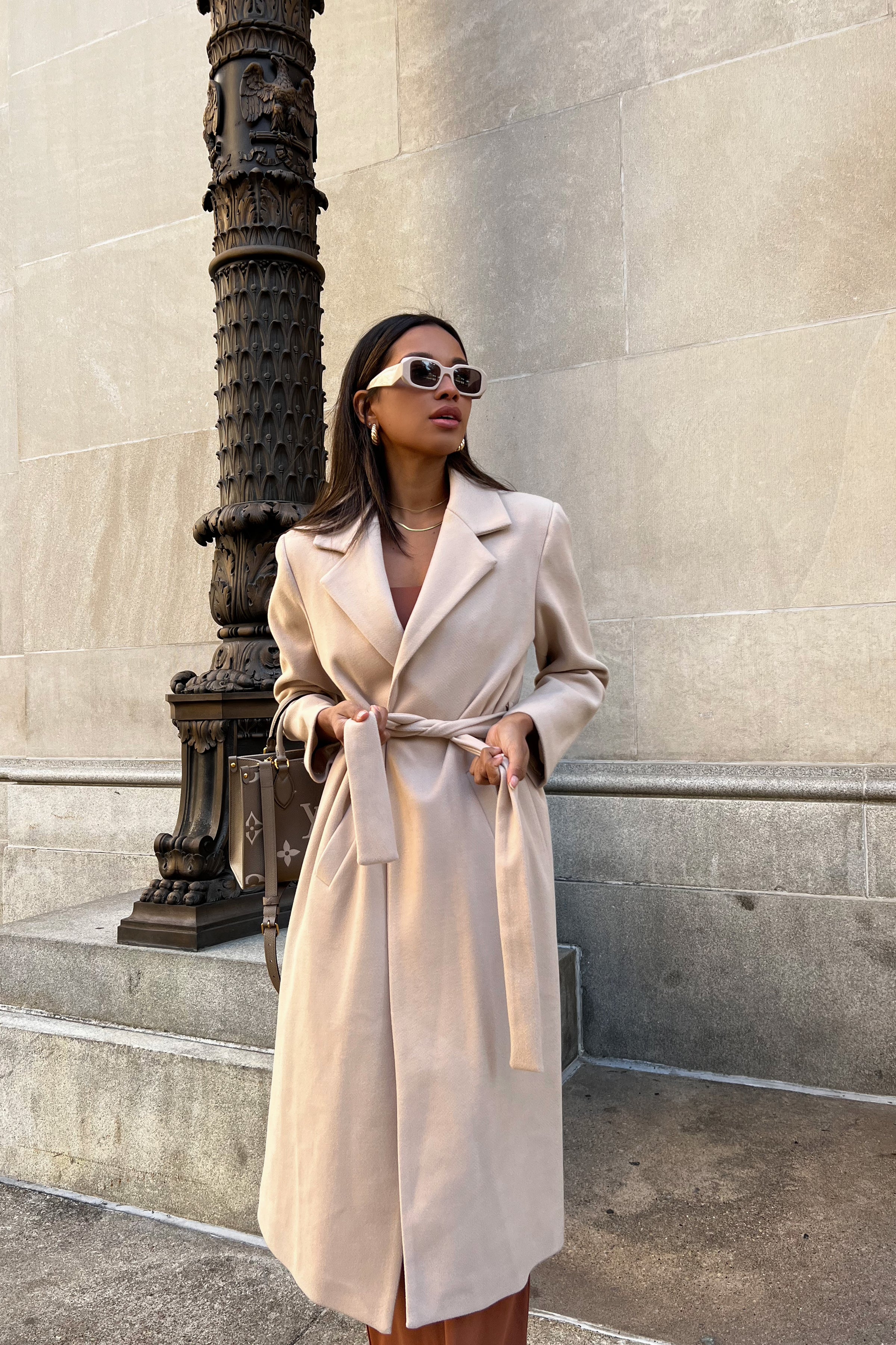 Halley Soft Long Belted Coat Maya Lee Boutique