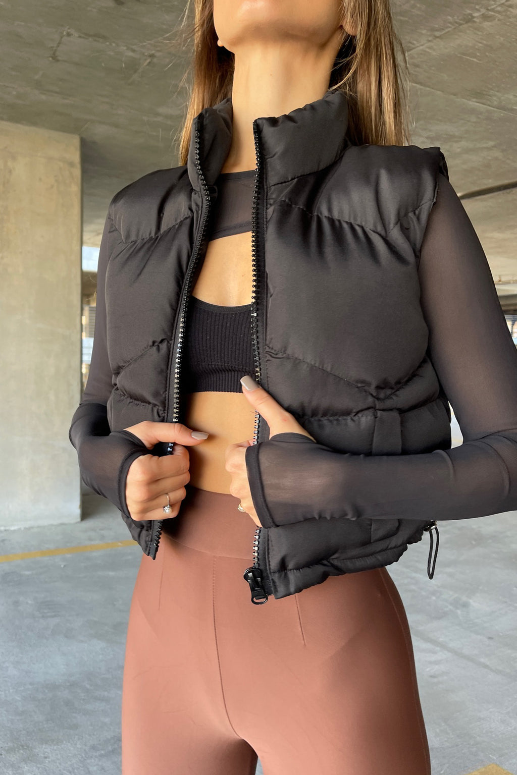 Brylie Cropped Puffer Vest