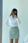 Ivanka High Waisted Tweed Mini Skirt
