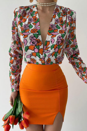 Aurora Cropped Floral Blouse