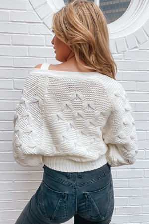 Wendy Cropped Sweater Set - Ivory