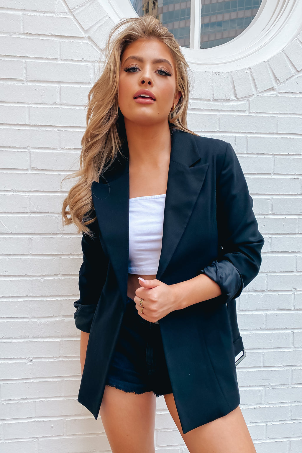 Kimberly Solid Belted Blazer