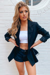 Kimberly Solid Belted Blazer