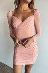 Pink Treat Ruched Dress