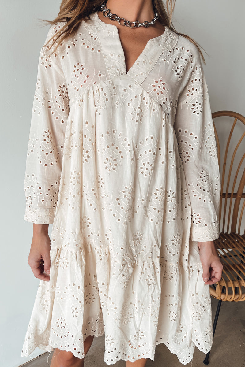 Nayeli Long Sleeve Dress - Cream